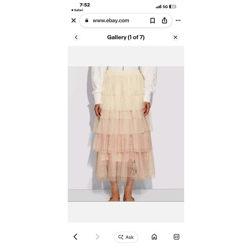 Wicked Collection Paul Tazewell Tiered Tulle Butterfly Midi Skirt L NWT Costume